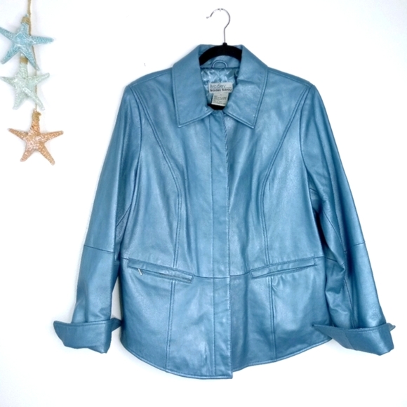 Bradley Bayou 0 Blue Leather Jacket 